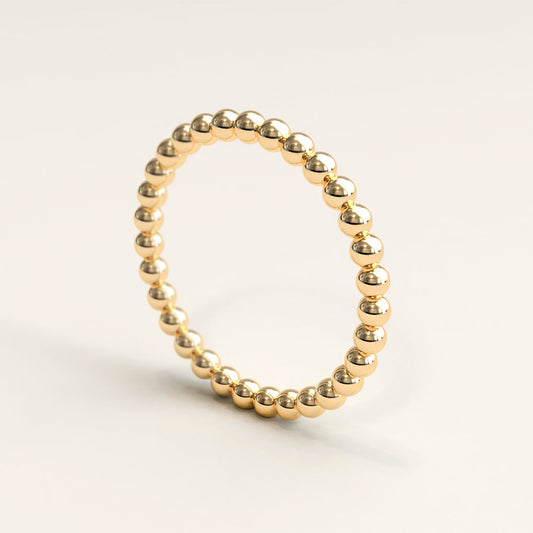 2mm 18k Gold Bubble Ring