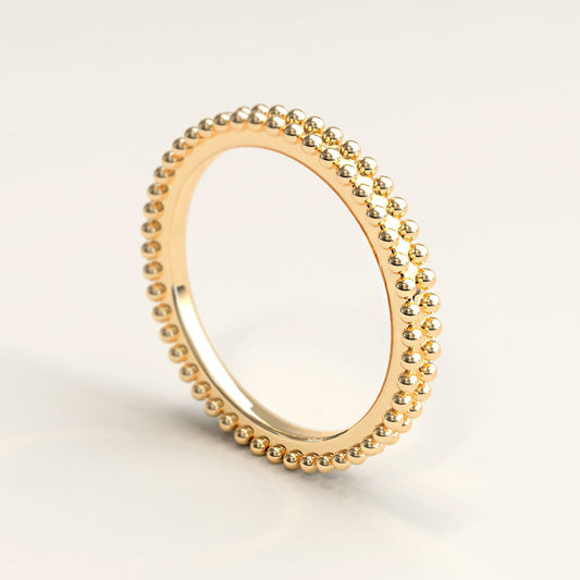 3mm 18k Yellow Gold Double Bubble Ring