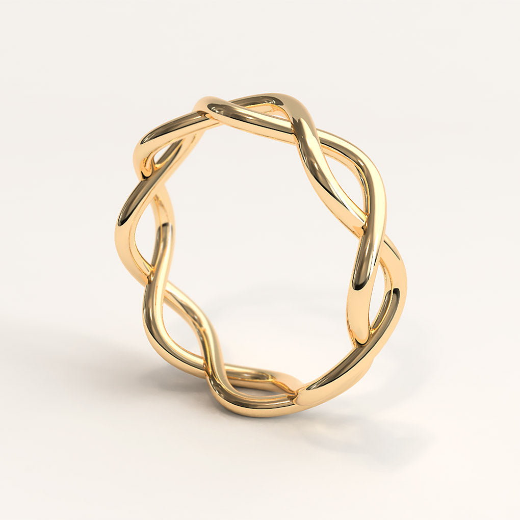 Interlocking Stack Ring in Gold