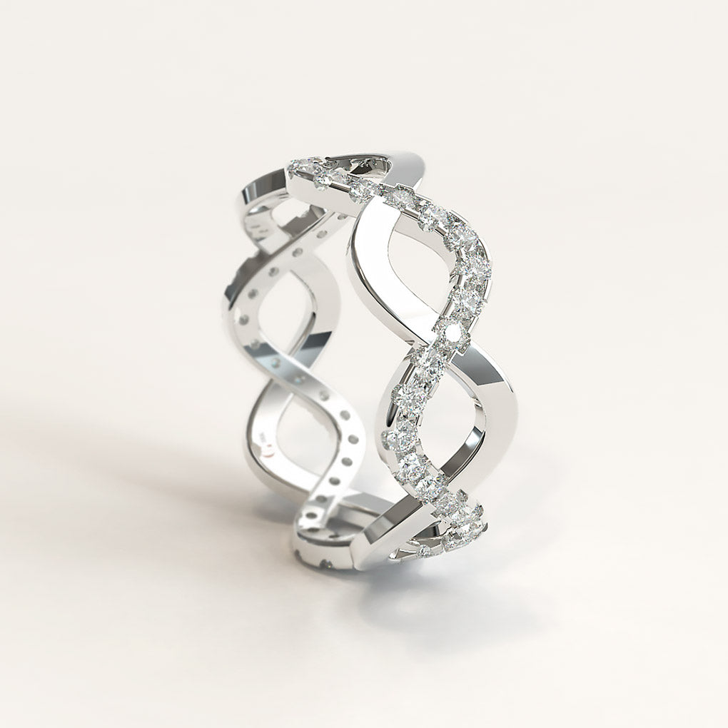 White Gold Diamond Stackable Eternity Ring