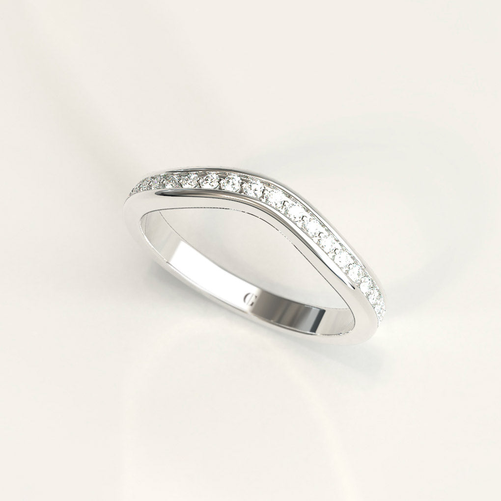 18k White Gold and Diamonds Ring Enhancer