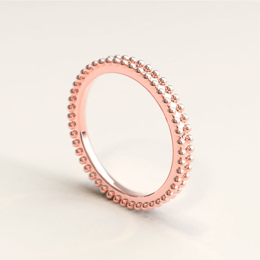 3mm 18k Rose Gold Double Bubble Ring