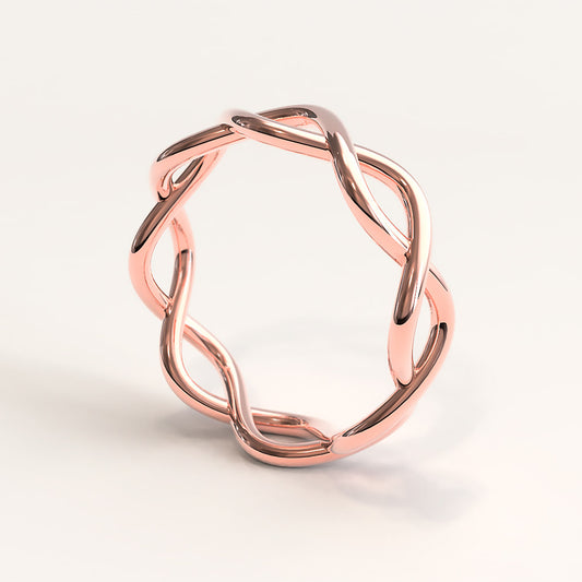 Rose Gold Interlocking Stack Ring