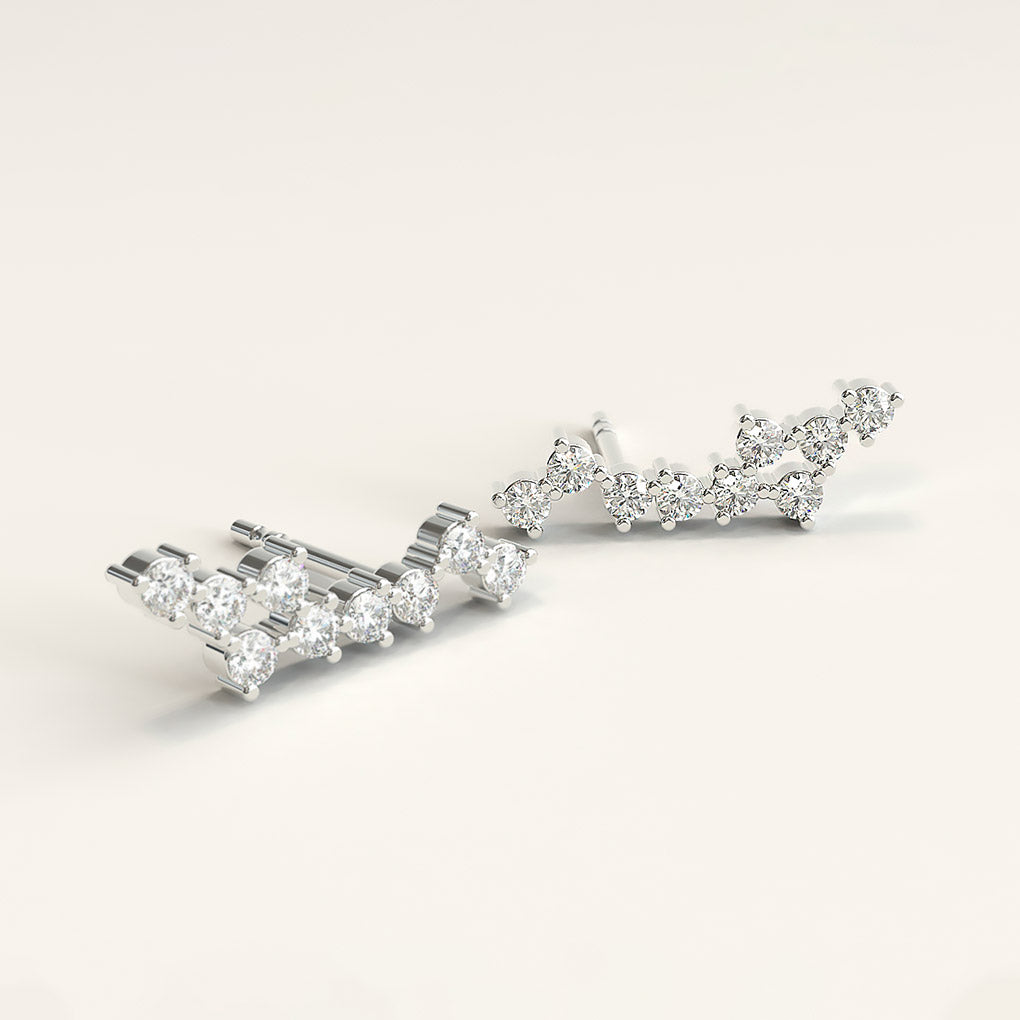 18k White Gold and Diamond Stars and Beyond Climbers