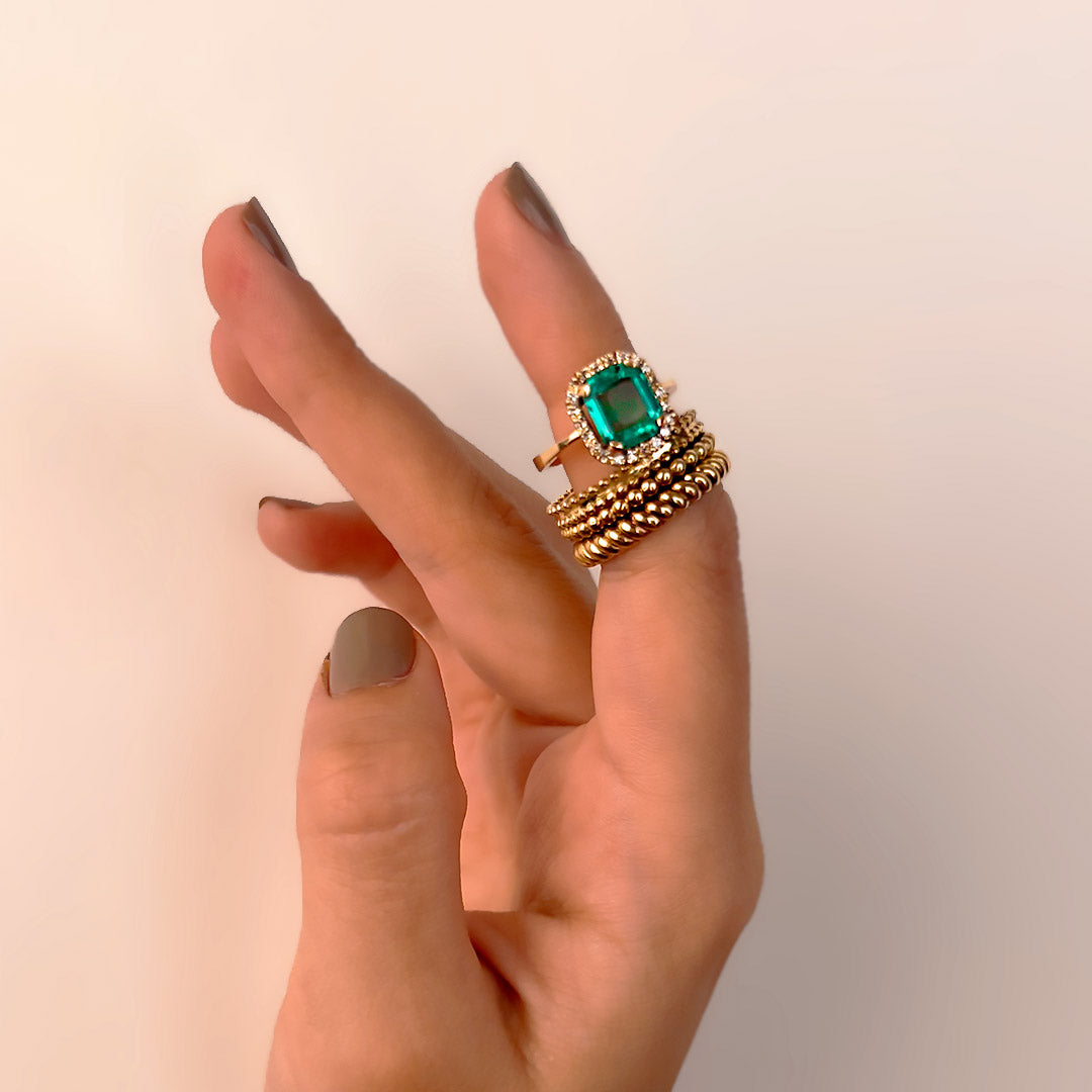 3mm 18k Rose Gold Double Bubble Ring